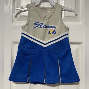 NFL Rams Blue children’s kids cheerleading dress costume cheer athletic baby LA